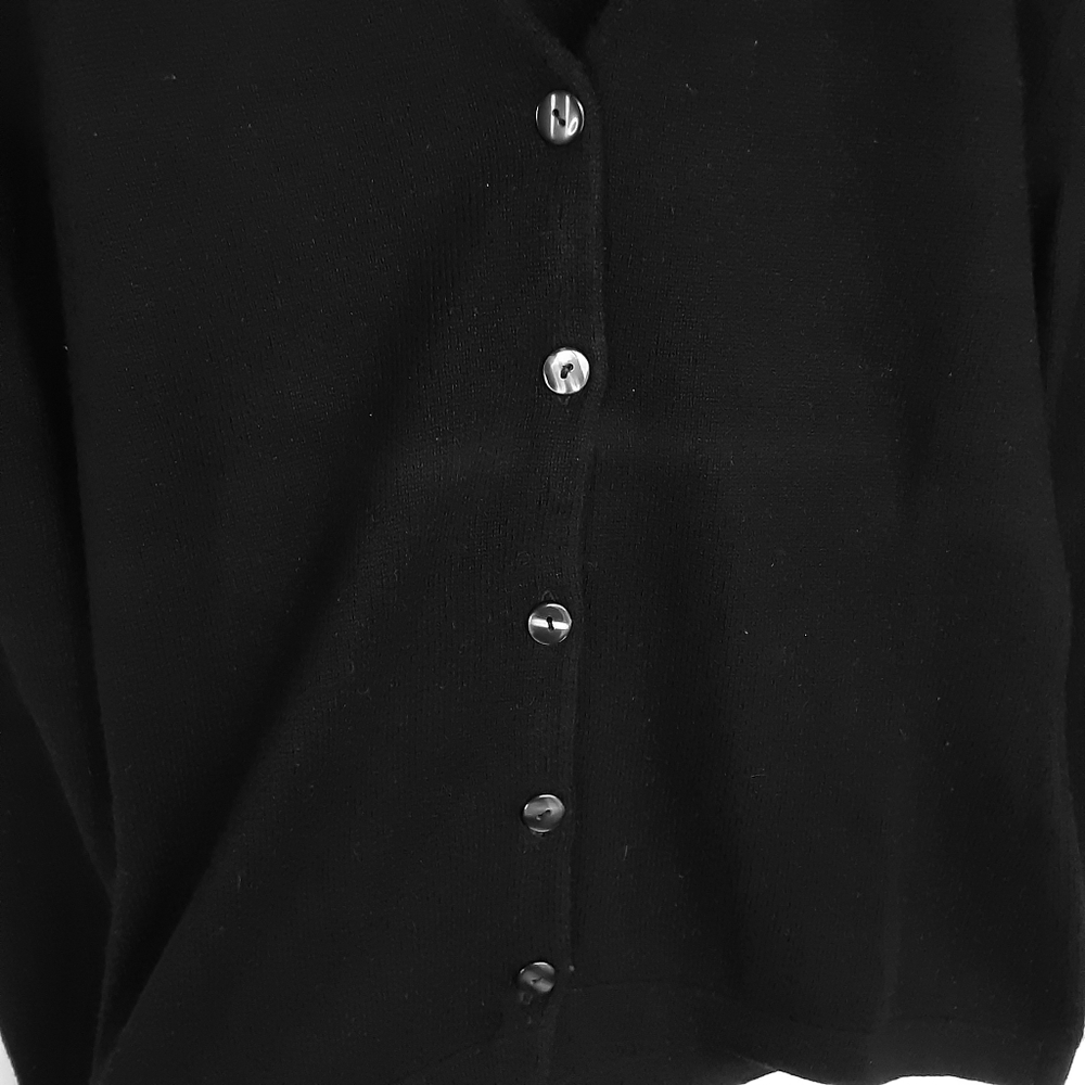 VTG CARRIE FORBES Long Sleeve Button Down Cashmere Silk Blend Sweater Cardigan M - Picture 3 of 7